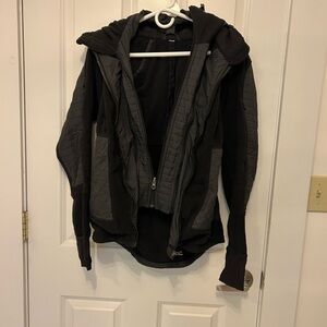 Black and Gray Hooded Jacket